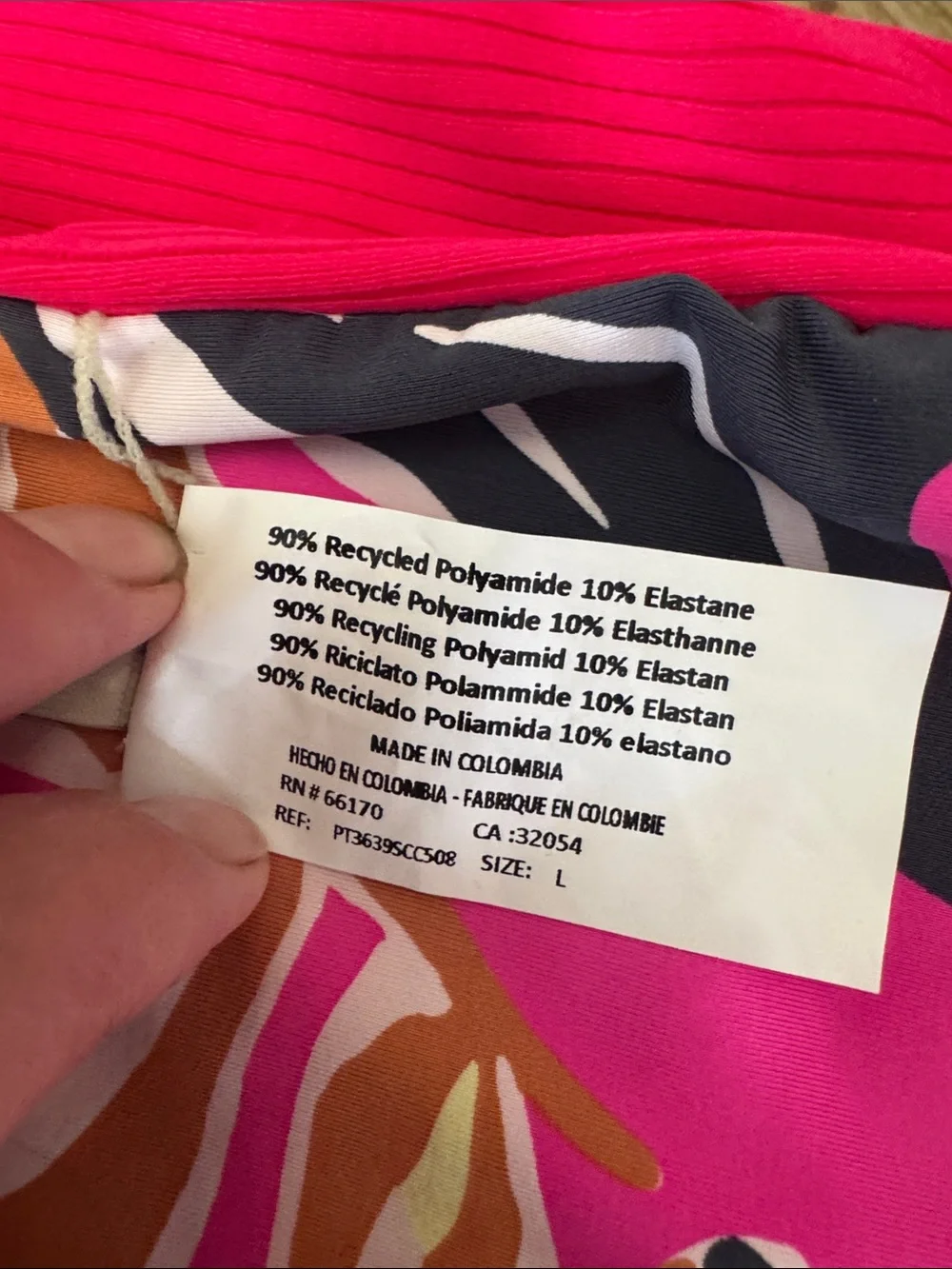 NWT Maaji x Anthropologie Side Tie Pink Floral Reversible Bikini Bottom Sz Large